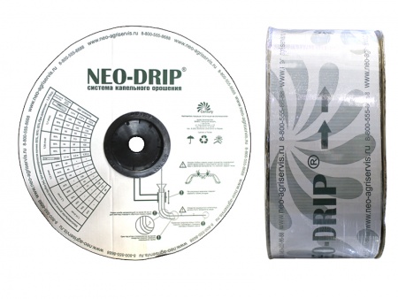 капельная лента neo-drip (толщина 6 mils), шаг 10 см, вылив 1,00 л/ч - 2500 м